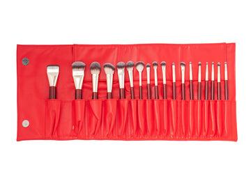 DE ART MAKEUP BRUSH ROLL HOLDER - RED